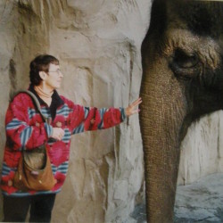 Alida with an Elephant